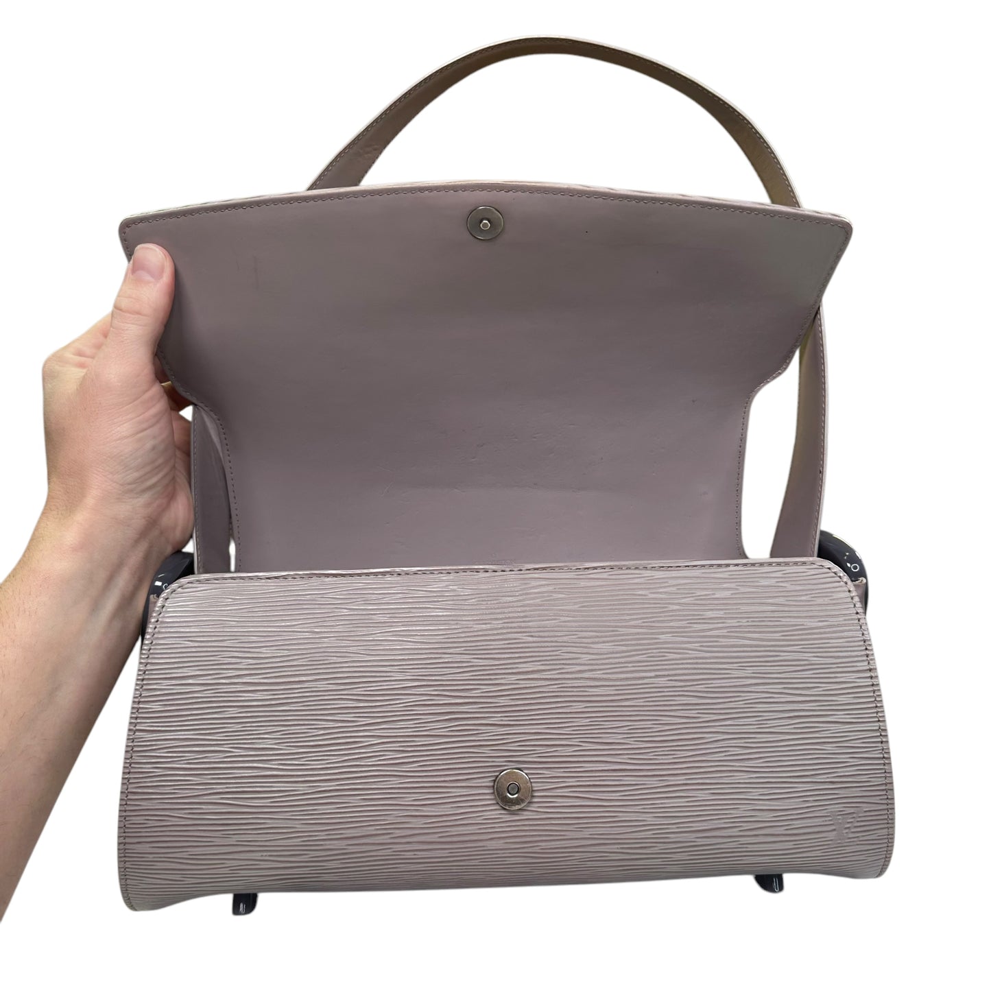 Louis Vuitton Nocturne Lilac Purple Epi Woodgrain East West Flap Shoulder Purse