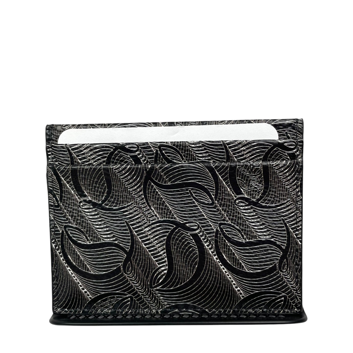 Christian Louboutin KIOS CL Signature Metallic Monogram Print Leather Card Case