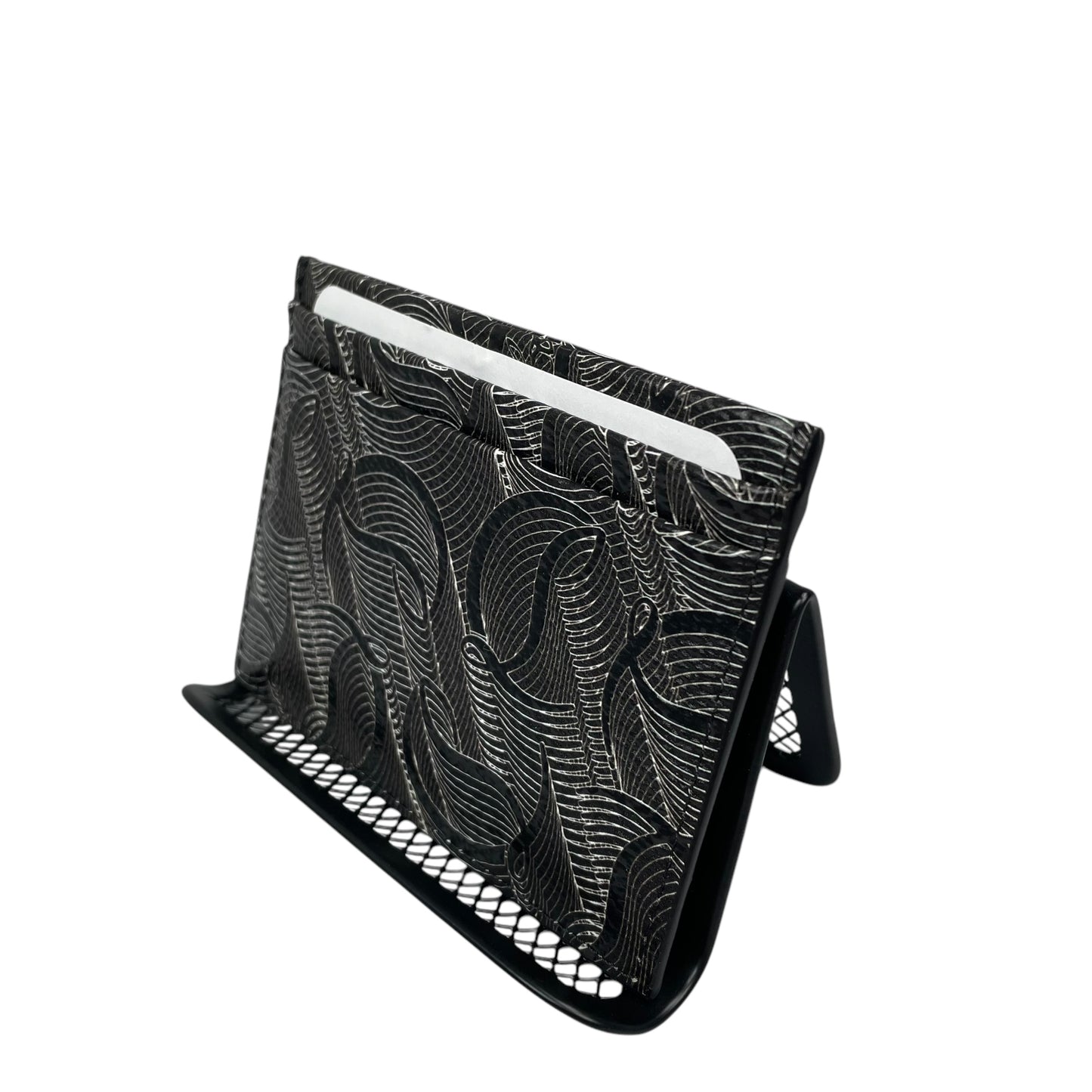 Christian Louboutin KIOS CL Signature Metallic Monogram Print Leather Card Case