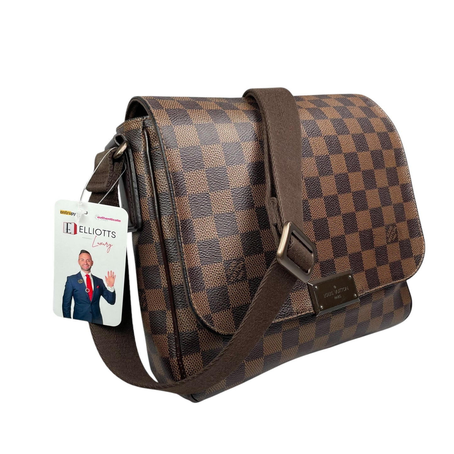 Louis Vuitton District Damier Ebene Coated Canvas PM Crossbody Messenger Bag