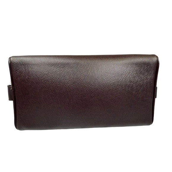 Louis Vuitton Merlot Taiga Leather Zippy Cosmetic Toiletry Bag 9.5”