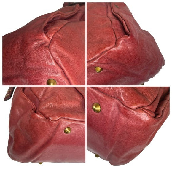 Chloe XL Blush Goldtone Leather Zippy Pretzel Handle Tote