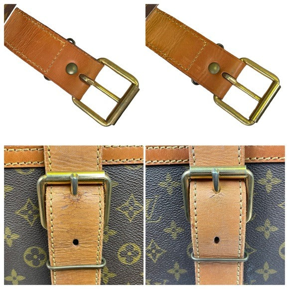 Louis Vuitton Trunk Monogram Canvas Leather Travel Strato 70 Luggage
