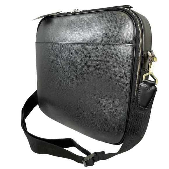 Louis Vuitton Tura II Taiga Leather Gray Guitar Strap Two File Travel Bag