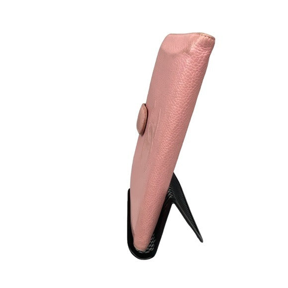 Chanel CC Caviar Pink Leather Classic Long Snap Wallet Kiss-Lock Coin Card Cash