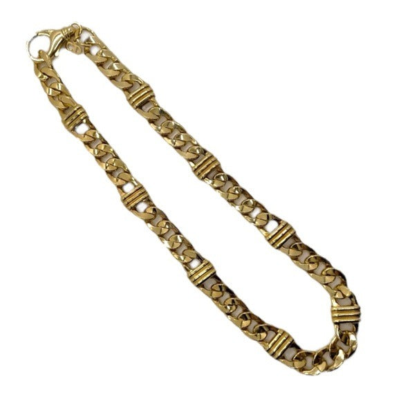Christian Dior Estate Cuban Large 18K Plated Statement Neck Chain Necklace 18”