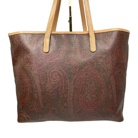 Etro Paisley XL Coated Canvas Natural Leather Neverfull Carry-All Tote