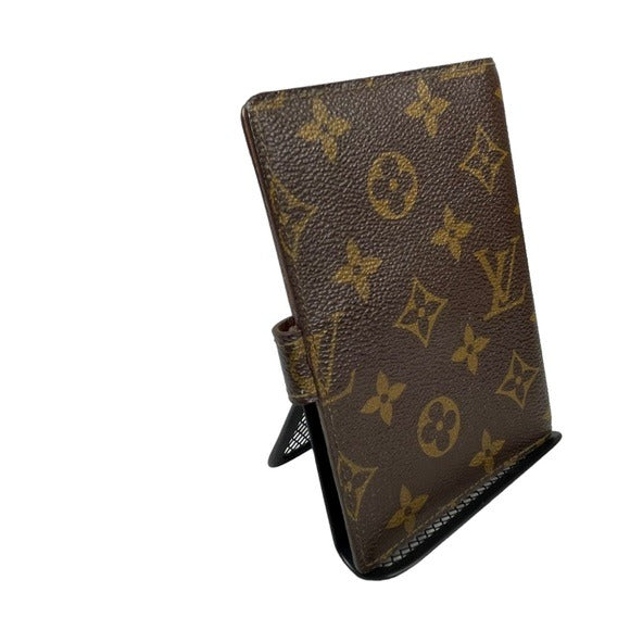 Louis Vuitton Monogram Cabas Agenda Card Notebook Wallet Snap Closure Travel