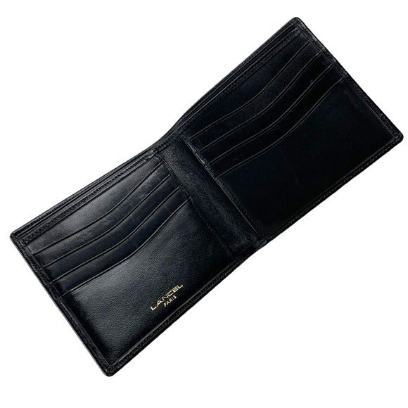 Lancel Black Mens Leather Bi-Fold Wallet