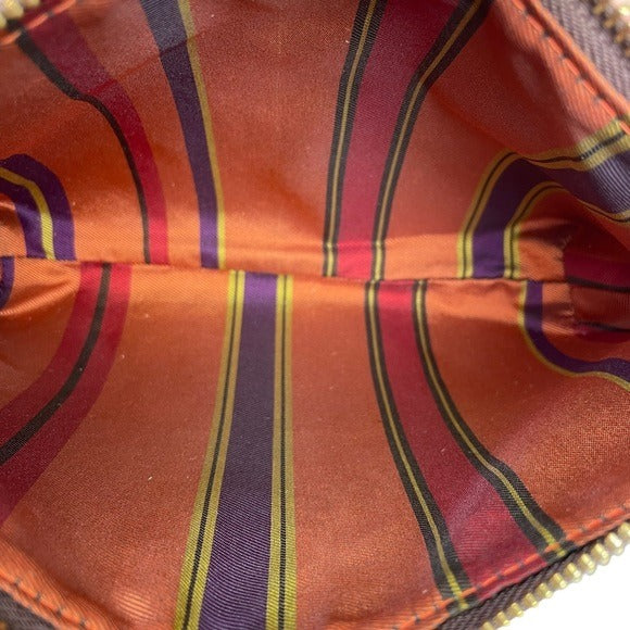 Etro Paisley Canvas Borsa Leather Zippy Slim Shoulder Pouchette Clutch Purse
