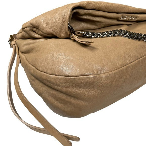 Jimmy Choo XL Multi Motorcycle Heart Charm Shoulder Crossbody Folding Hobo Purse