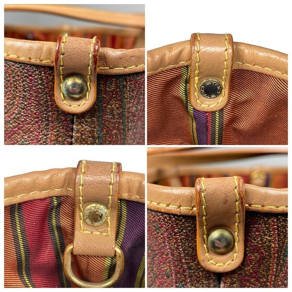 Etro Paisley XL Coated Canvas Natural Leather Neverfull Carry-All Tote