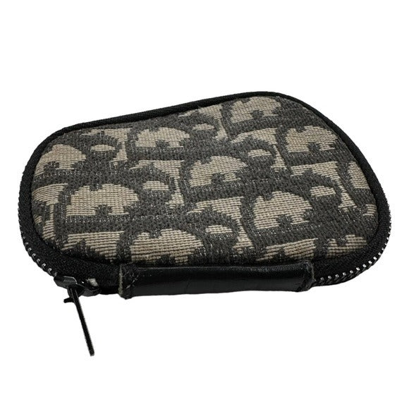 Christian Dior Egg Black Monogram Canvas 4-Key Case Holder Zip Around Ho…