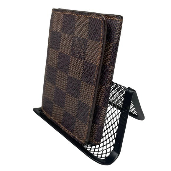 Louis Vuitton Damier Brown Bi-Fold Compact Pocket Organizer Card Cash Business