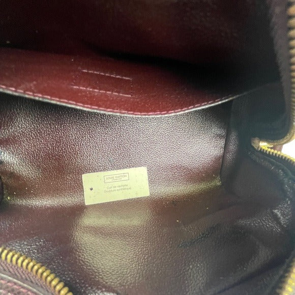 Louis Vuitton Merlot Taiga Leather Zippy Cosmetic Toiletry Bag 9.5”
