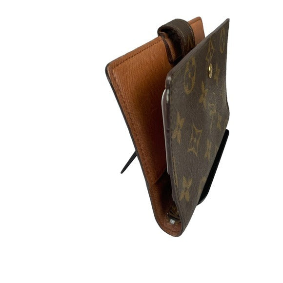 Louis Vuitton Monogram Cabas Agenda Card Notebook Wallet Snap Closure Travel