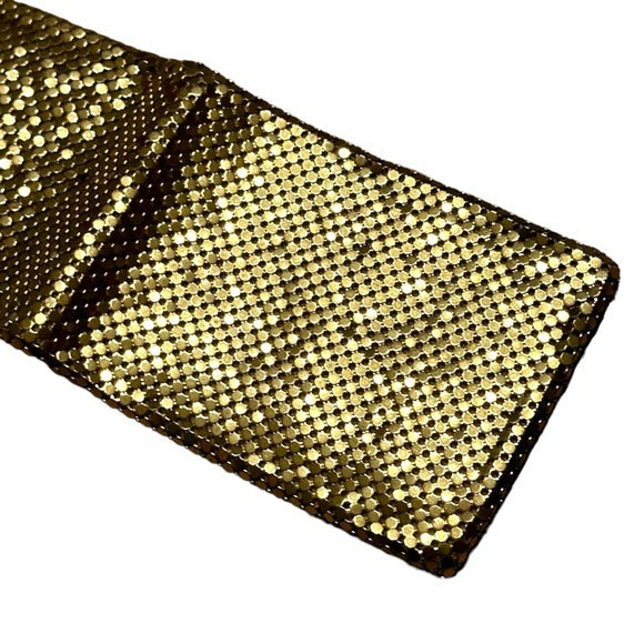 Whiting & Davis Wallet Hold Metal Mesh Black Interior Coin Cash Pocket Organizer