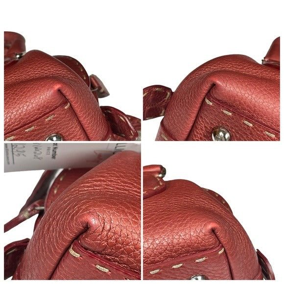 Fendi Metallic Blush Leather Mini Selleria Sterling Silver Hardware Zippy Purse