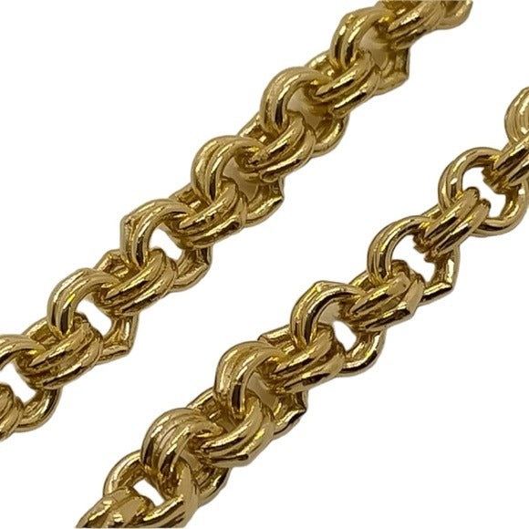 Christian Dior 18K Gold Plated Multi Stone Monogram Necklace Chain 16”