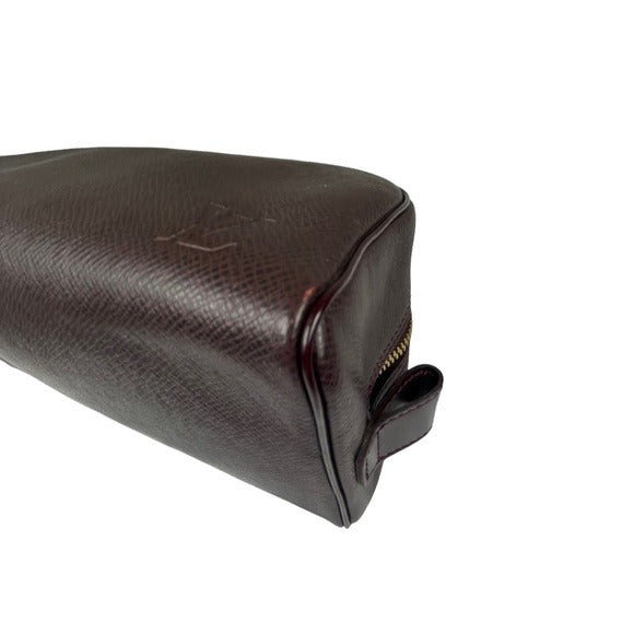 Louis Vuitton Merlot Taiga Leather Zippy Cosmetic Toiletry Bag 9.5”