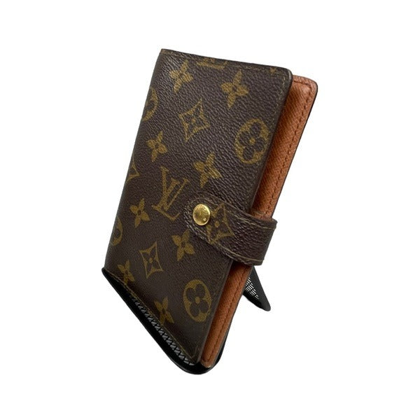 Louis Vuitton Monogram Cabas Agenda Card Notebook Wallet Snap Closure Travel