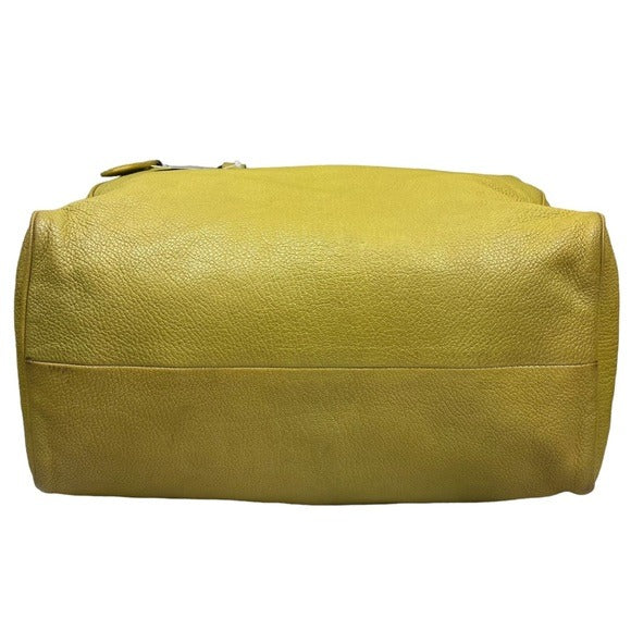 Bottega Veneta Lime Green Leather Woven Strap Boston Personal Travel Zip