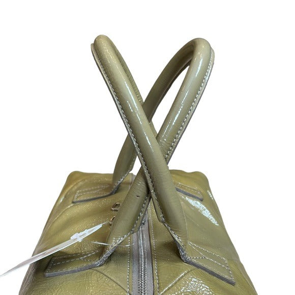 Yves Saint Laurent YSL Muse Patent Leather Avocado Hombre Boston Travel Tote
