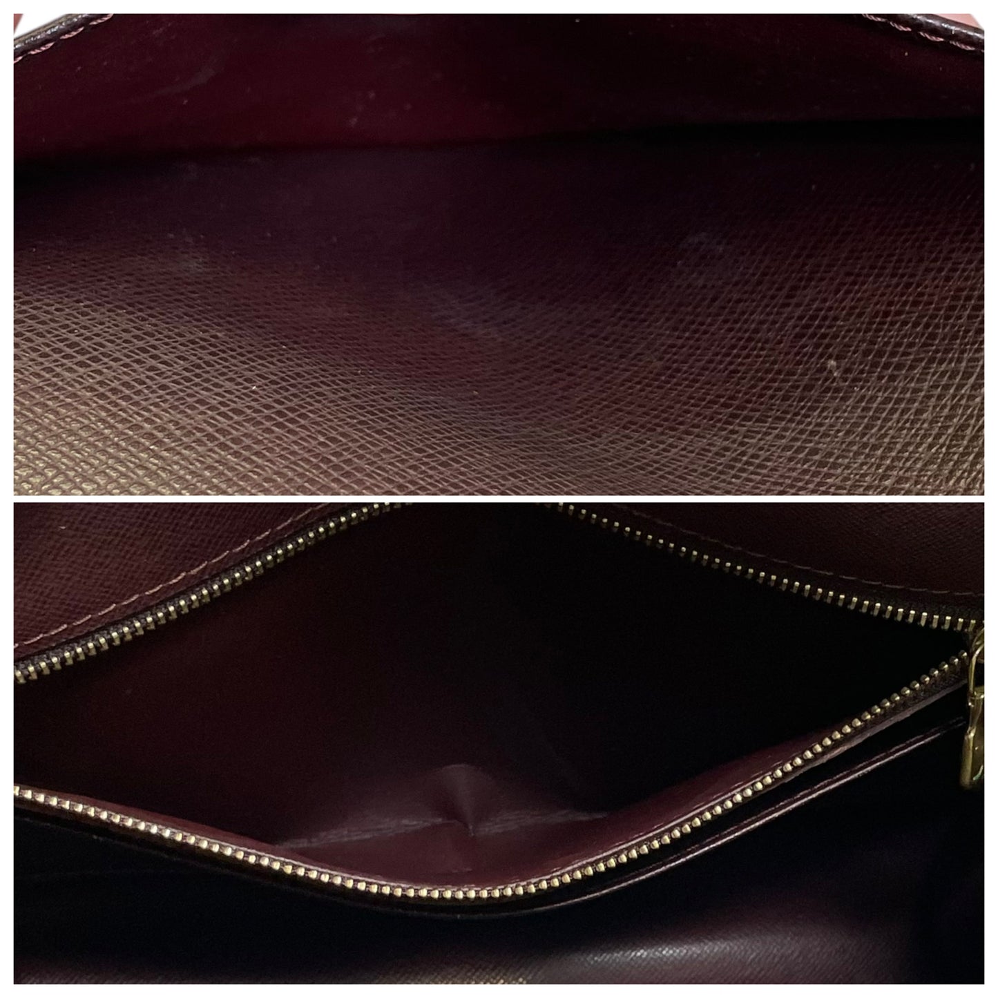 Louis Vuitton Selenga Taiga Burgandy Daily Business Pochette Wristlet Clutch