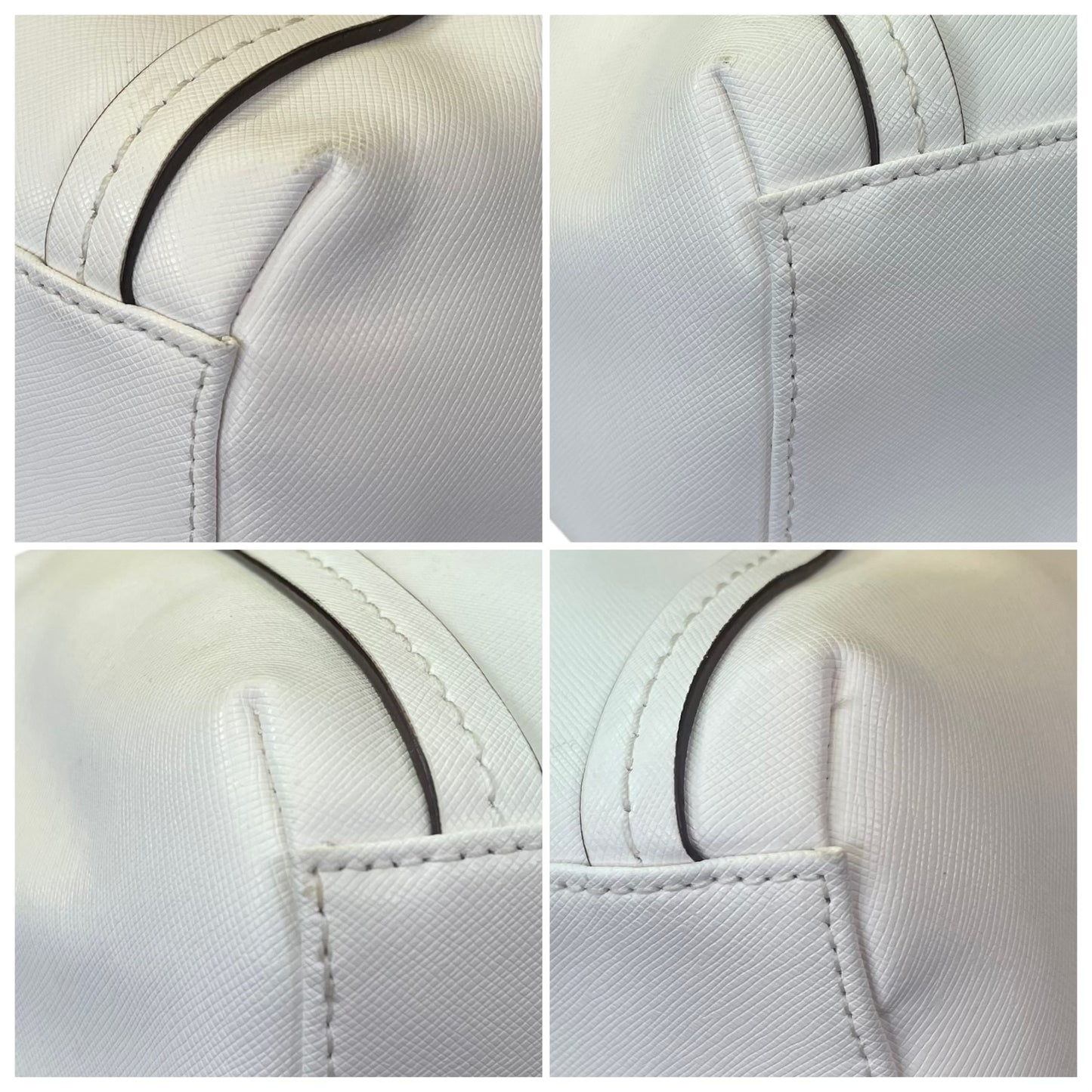 Coach Peyton White XL Shoulder Two Way Dual Zipper Tote Bag Purse