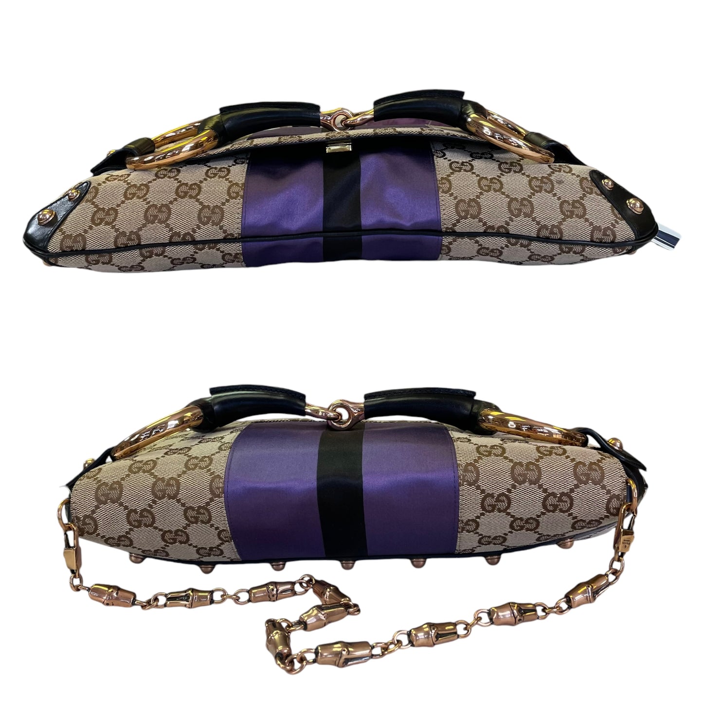 Gucci GG HorseBit Bamboo Chain Jumbo Large Heritage GG Tom Ford Era Clutch Shoulder Purse