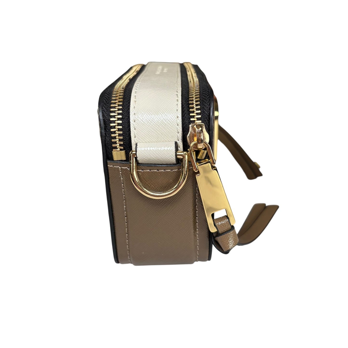 Marc Jacobs The Snapshot  Saffiano Leather French Gray Gold  Crossbody