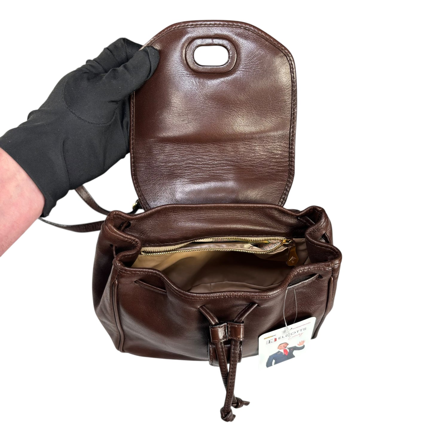 Bottega Veneta Mini Brown Leather Backpack