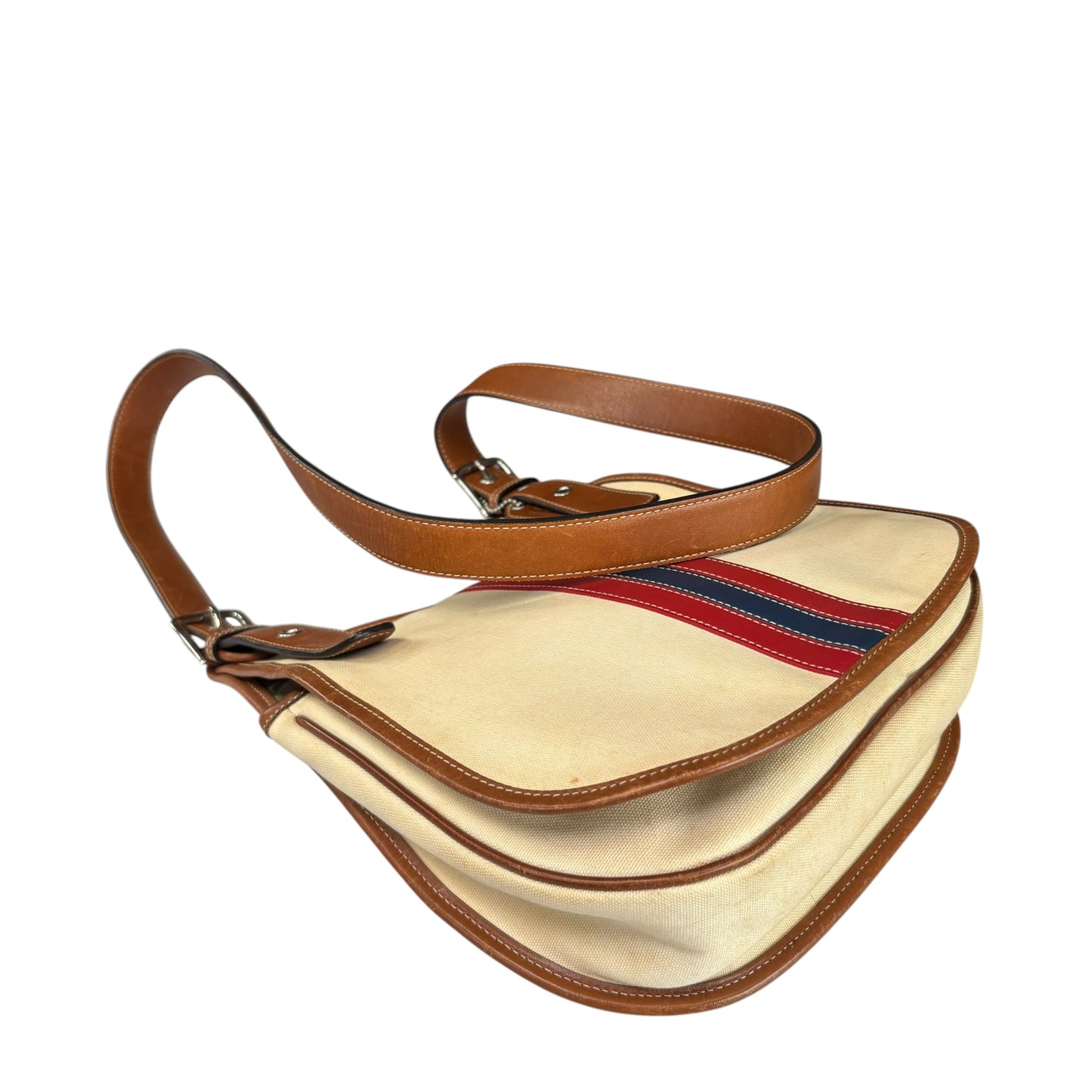 Coach Varsity Y2K Heritage Saddle Crossbody Canvas Bag