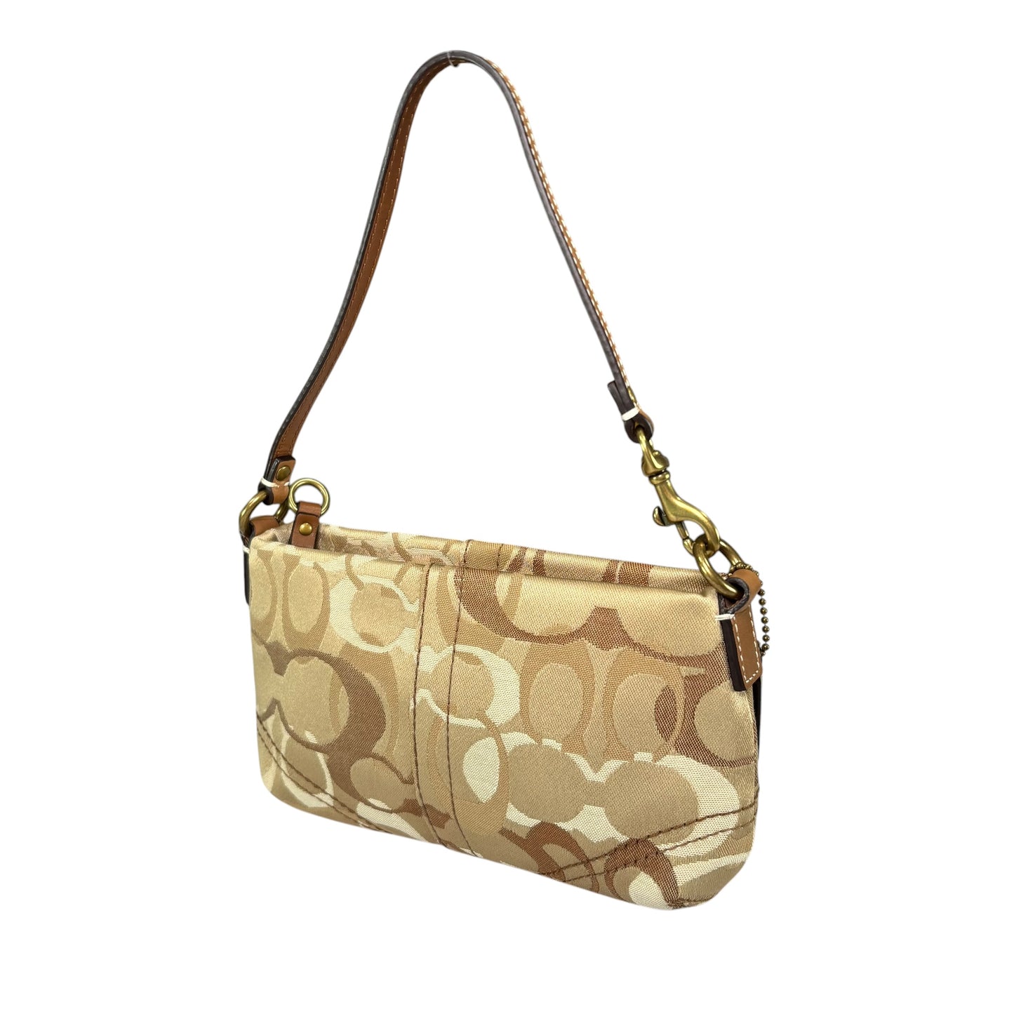 Coach Y2K Mini Soho Signature Canvas Brown Jacquard Leather GHW Purse