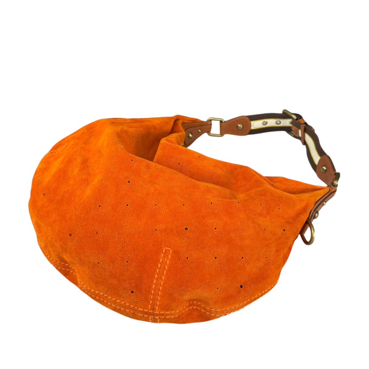 Louis Vuitton Y2K Onata Orange Suede Mahina GM Leather Hobo Purse