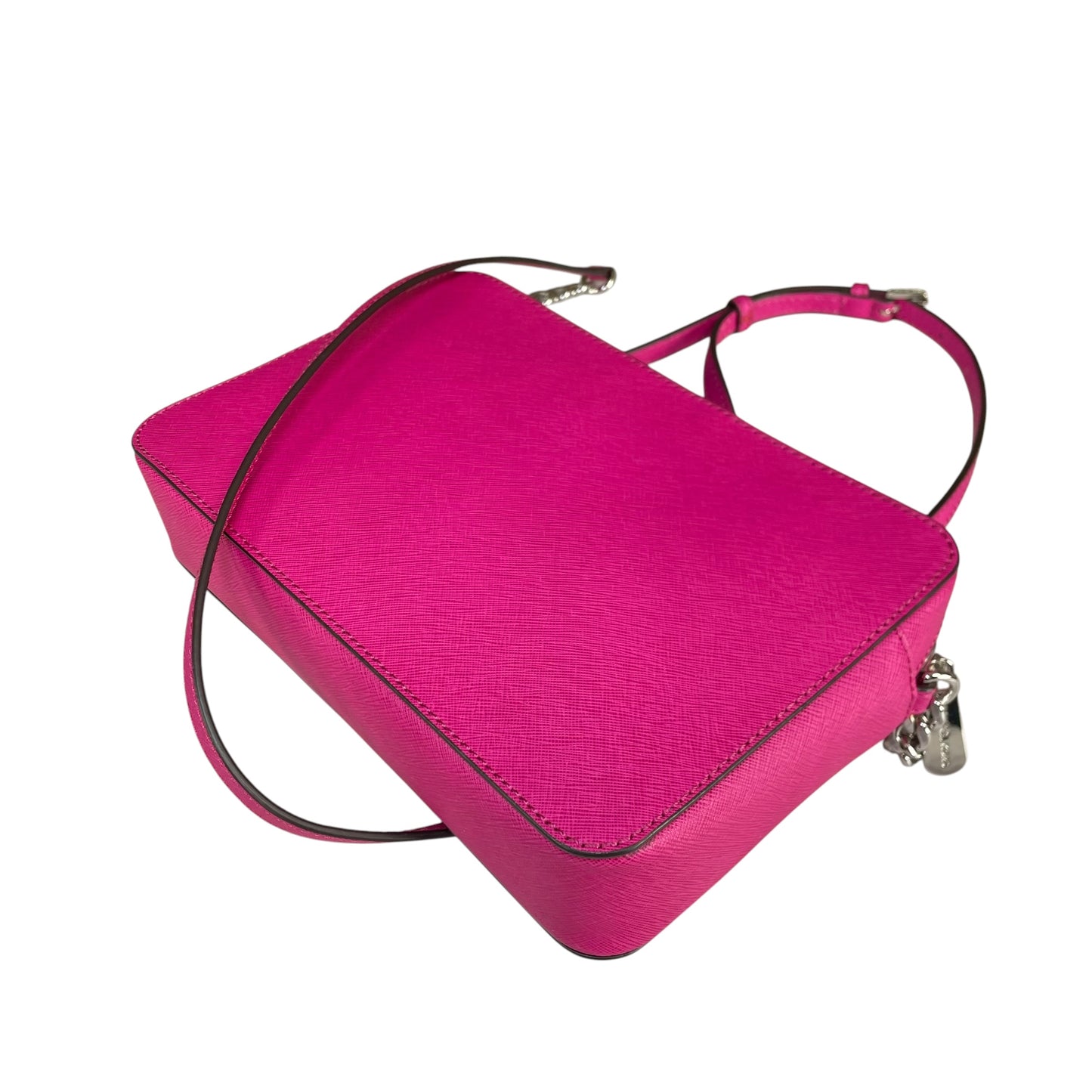 Michael Kors Fushia Saffiano Leather SHW Pink Jet Set Crossbody