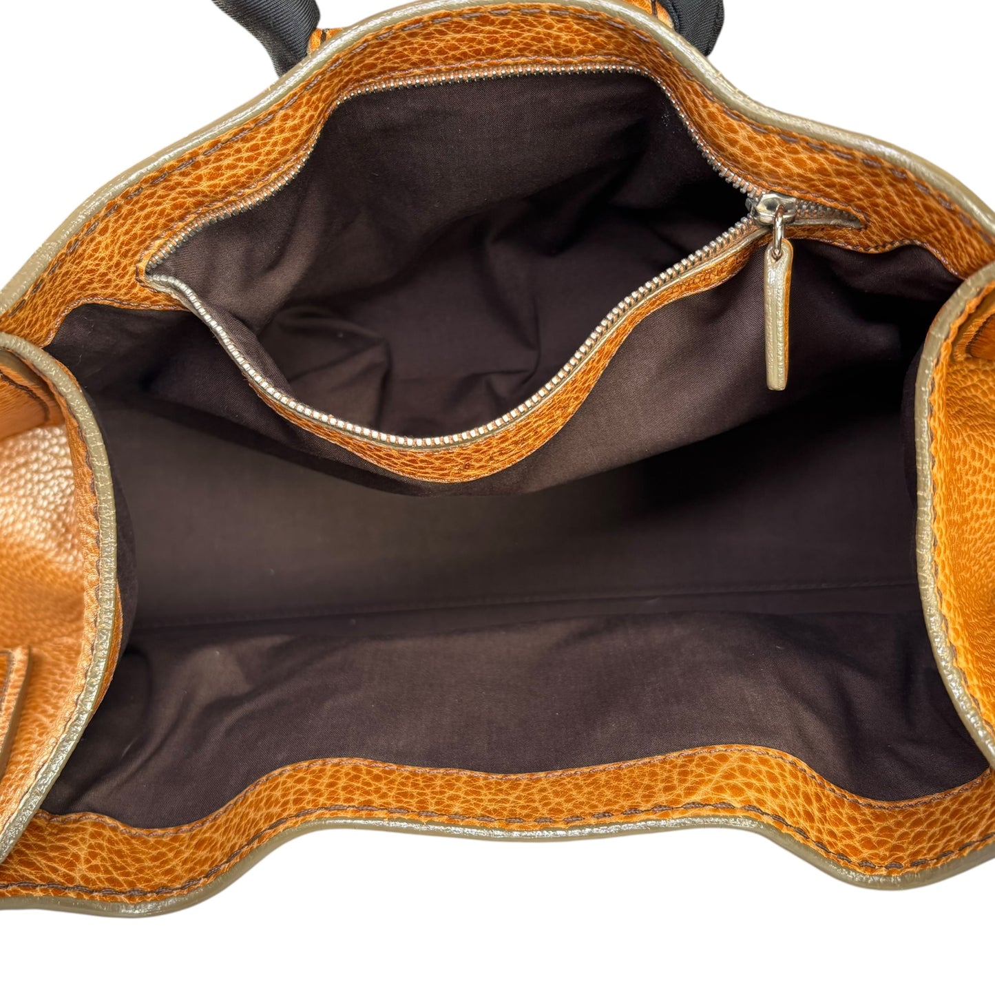 TOD’s Golden Brown SHW Pebbled Leather Hobo Shoulder Purse