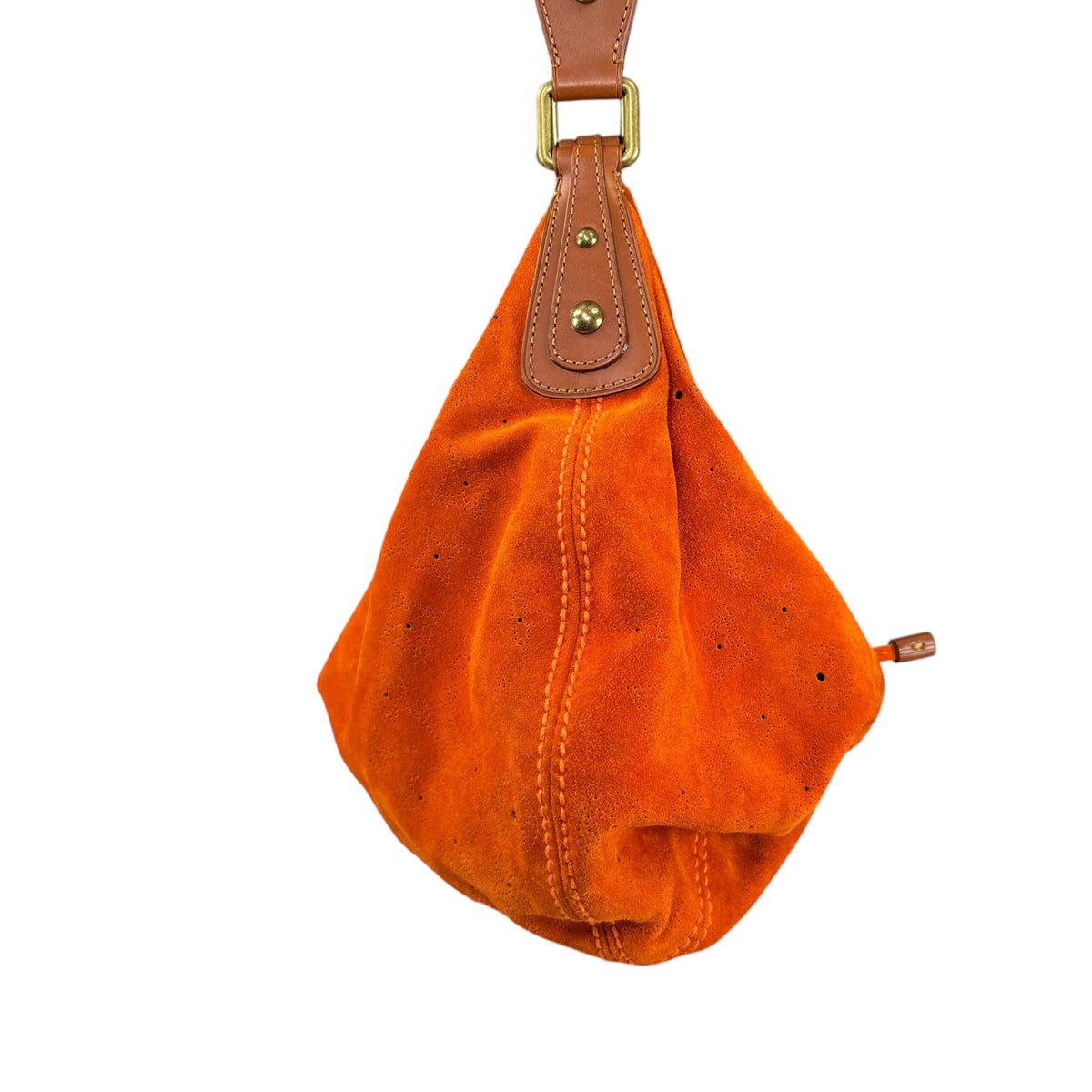 Louis Vuitton Y2K Onata Orange Suede Mahina GM Leather Hobo Purse