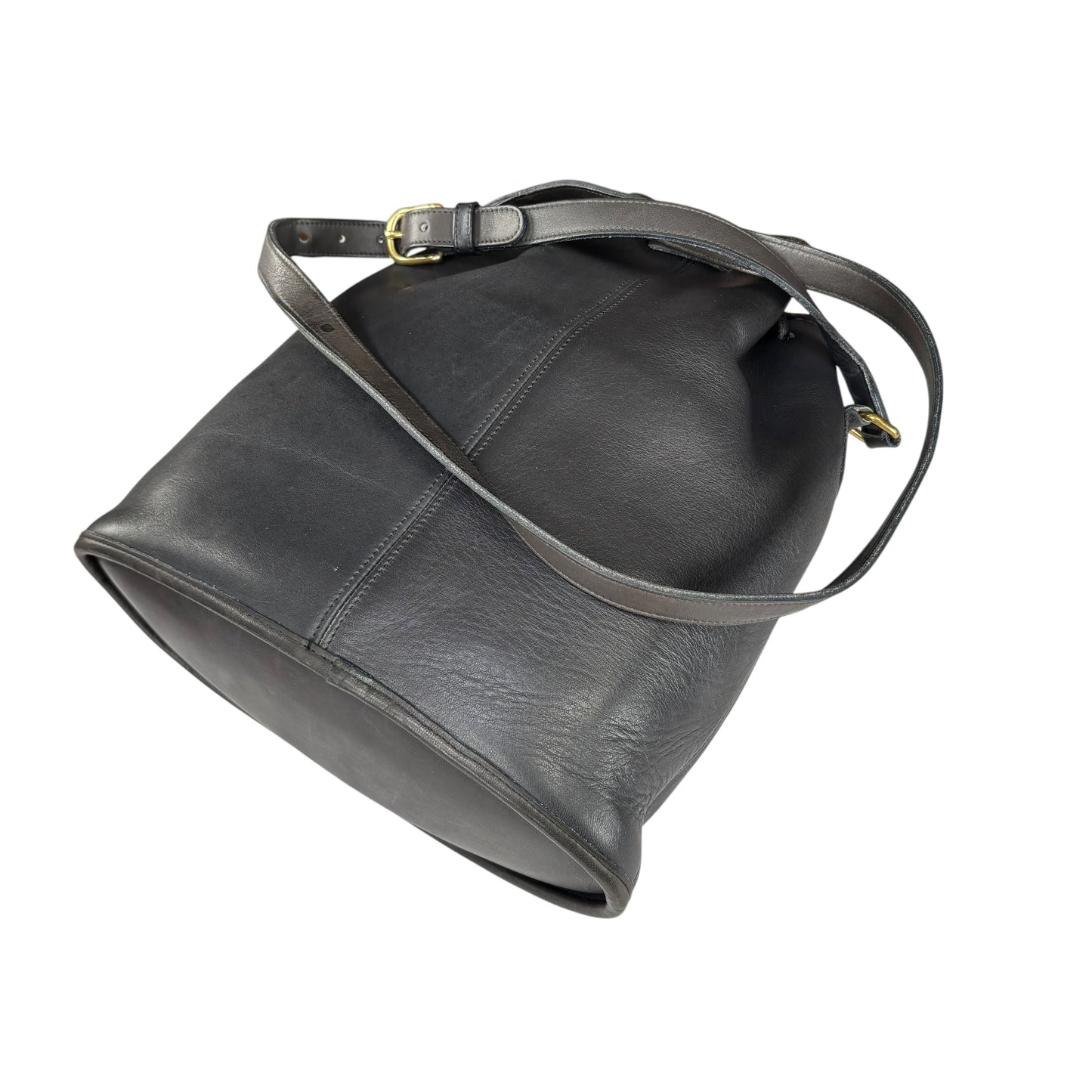 Coach Nicholas Grey Leather Bucket Drawstring Crossbody Bag