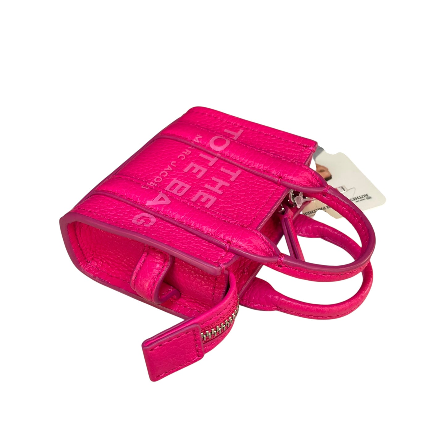 Marc Jacobs The Tote Bag Nano Leather Bag Charm / Keychain Pink Mini Tote