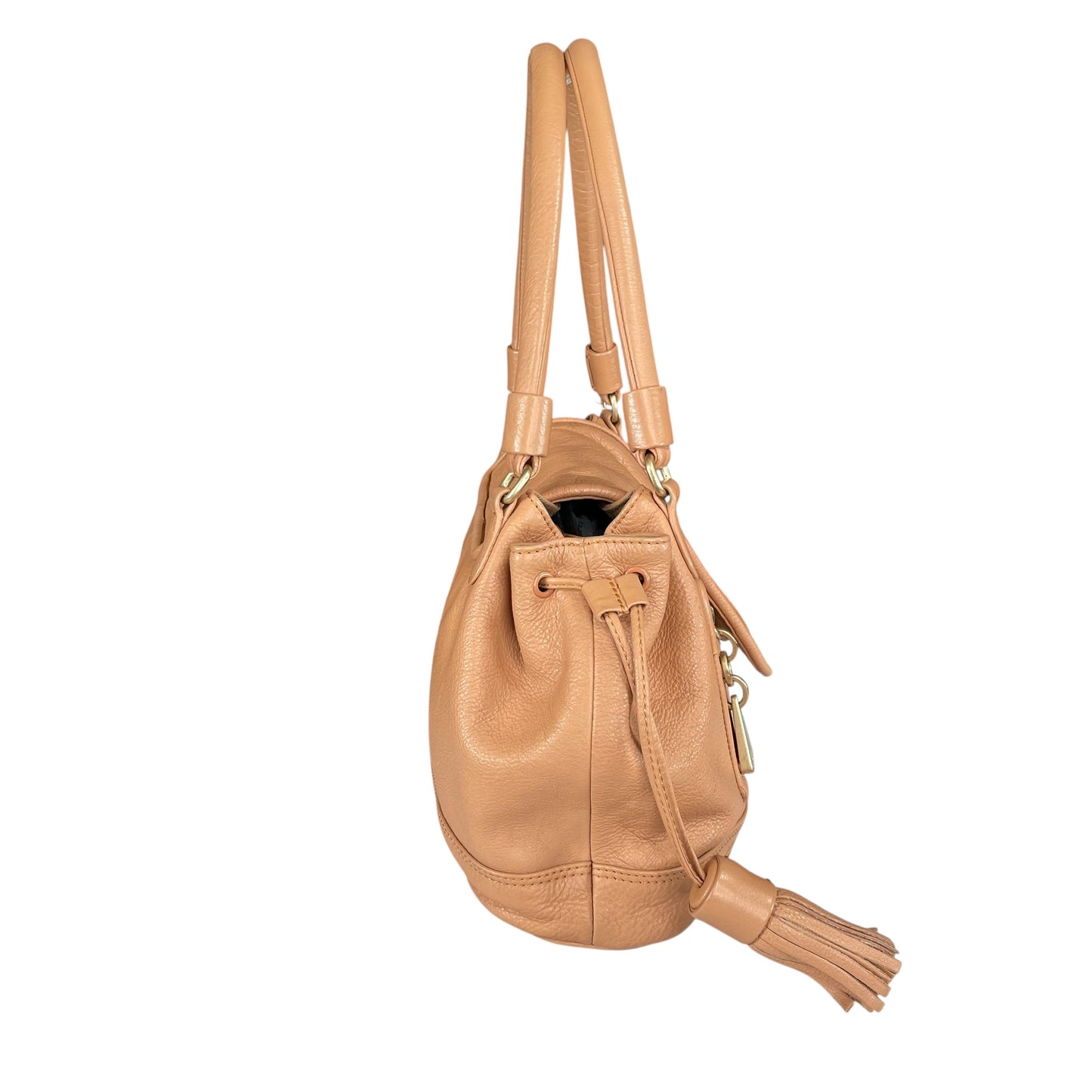 See By Chloe Cherry Blush Pink Leather DrawString Snap 2-Way Shoulder Purse