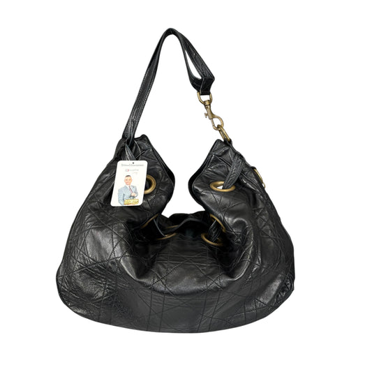 Christian Dior Lady Dior Cannage Lambskin XL Hobo Shoulder Purse