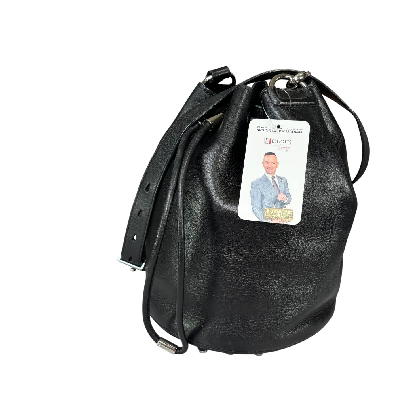 Alexander Wang Diego Bucket SHW Black Leather Crossbody
