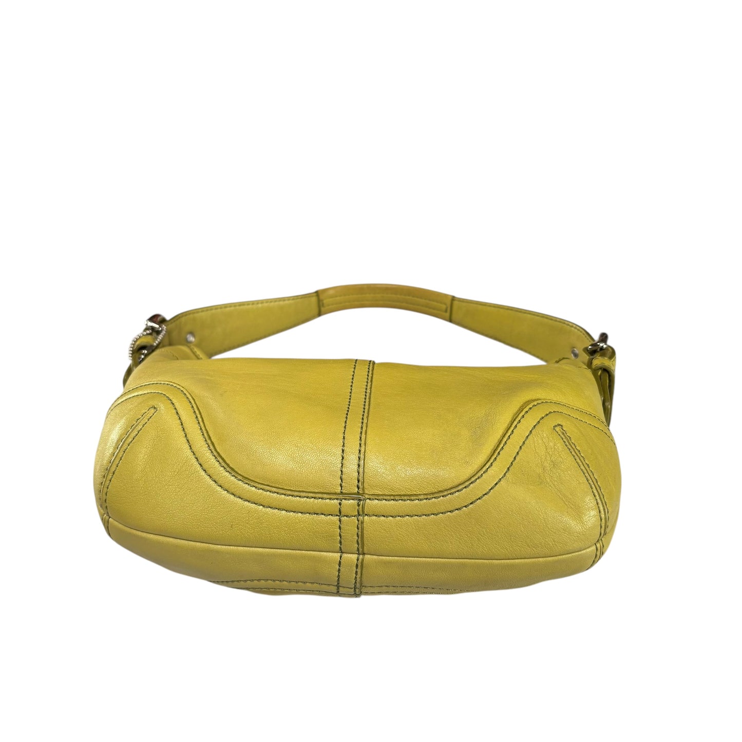Coach Y2K SoHo Small Croissant Lime Leather SHW Shoulder Purse