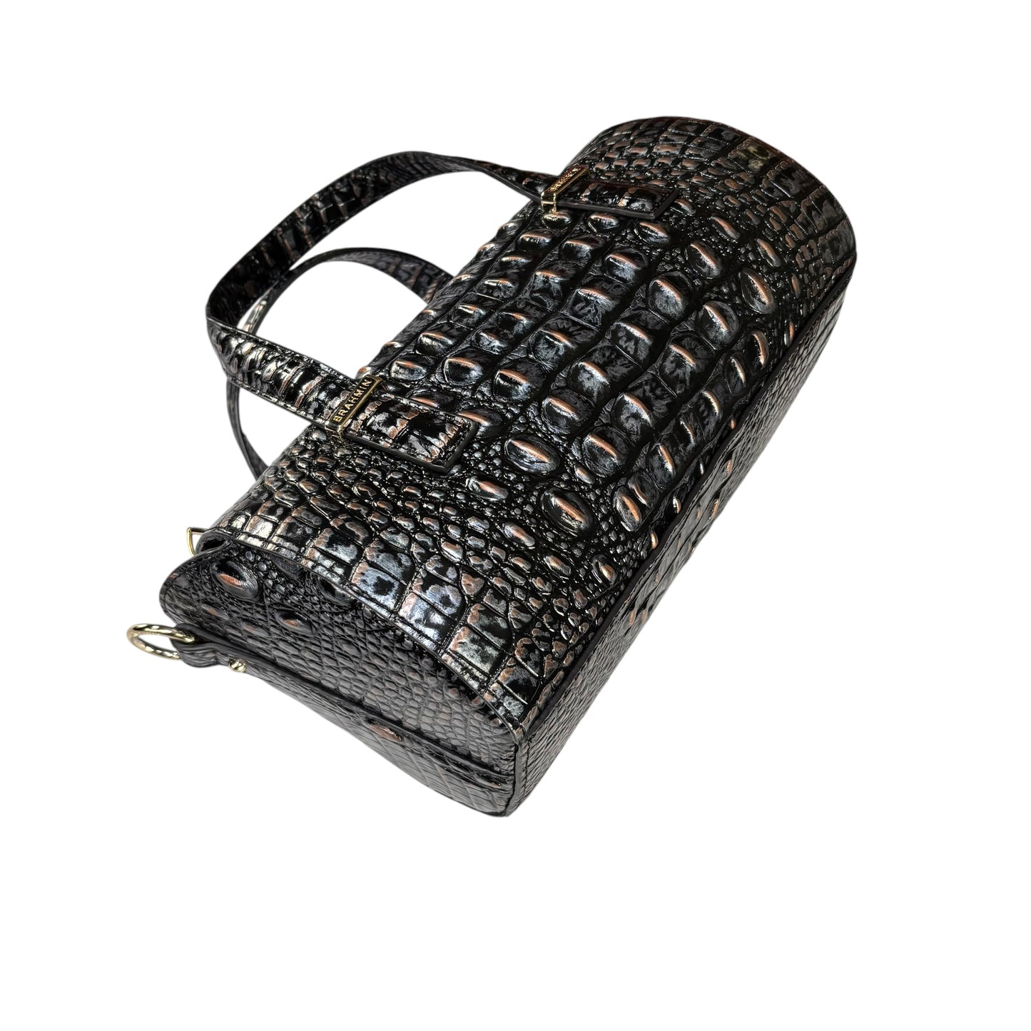 Brahmin Claire Metallic Melbourne Embossed Barrel 2-Way Bag