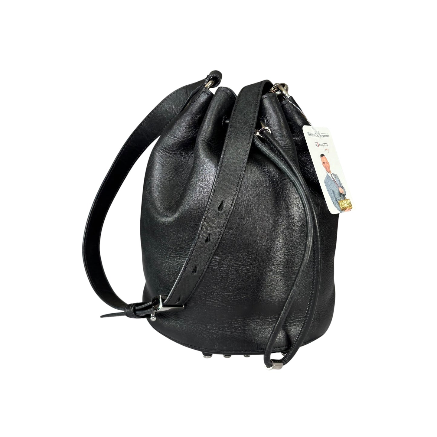 Alexander Wang Diego Bucket SHW Black Leather Crossbody