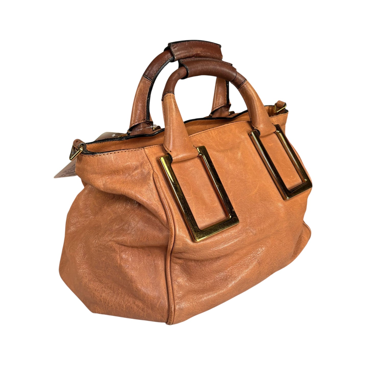 Chloe Ethel Medium Cognac Brown Leather Satchel