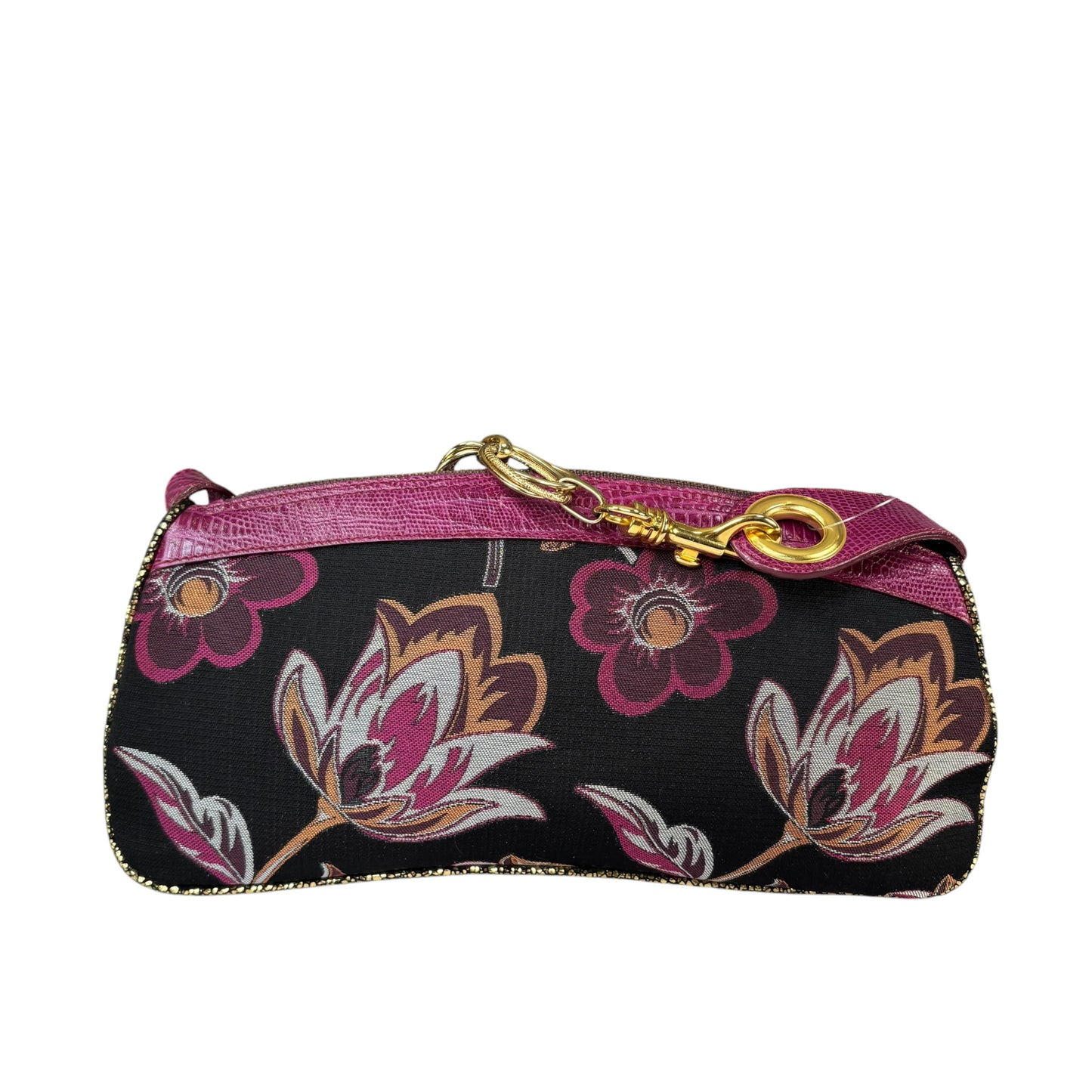D & G Dolce & Gabbana Y2K Purple Floral Shoulder Chain Purse