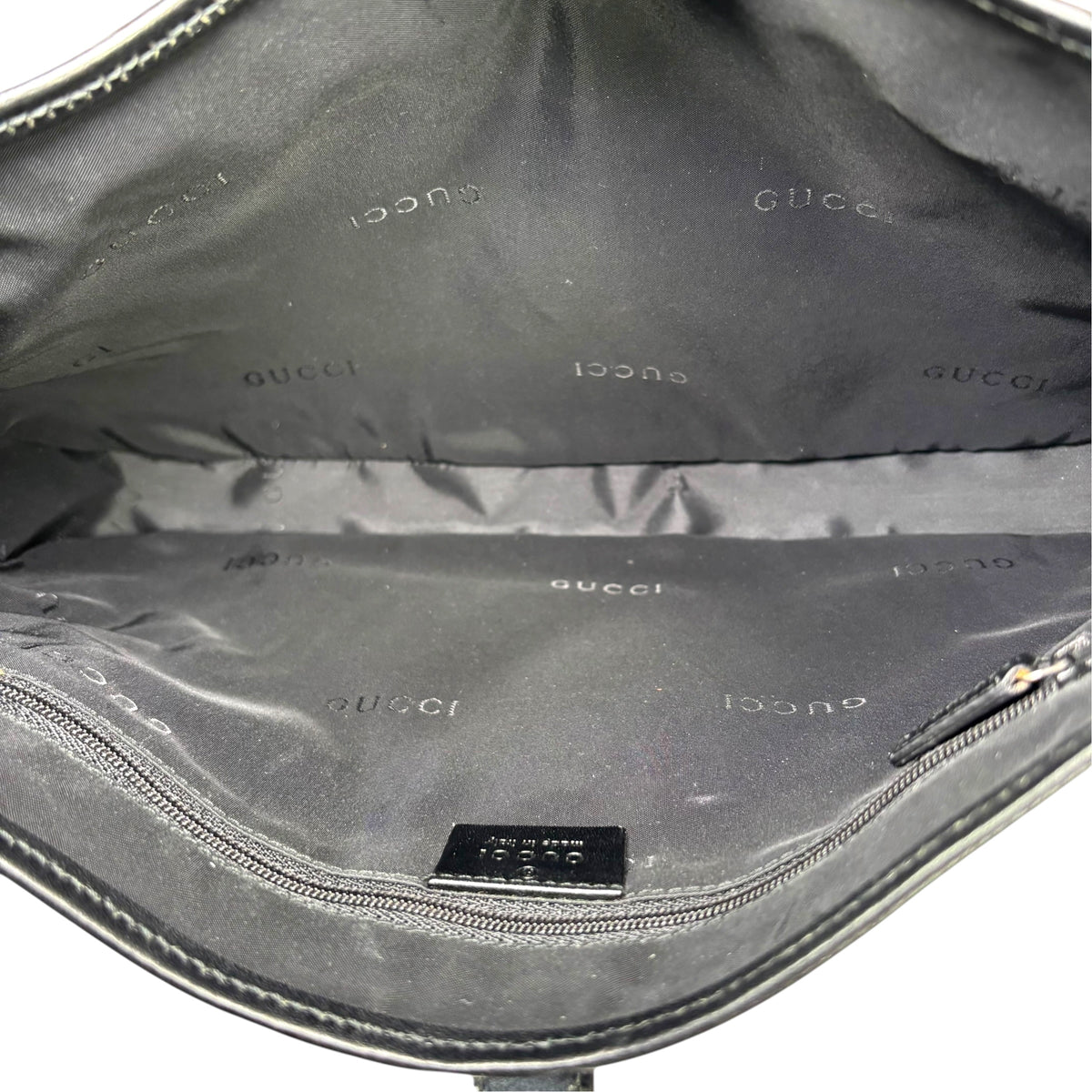 Gucci Y2K Jackie Lilac Velvet & Black Leather Shoulder Bag