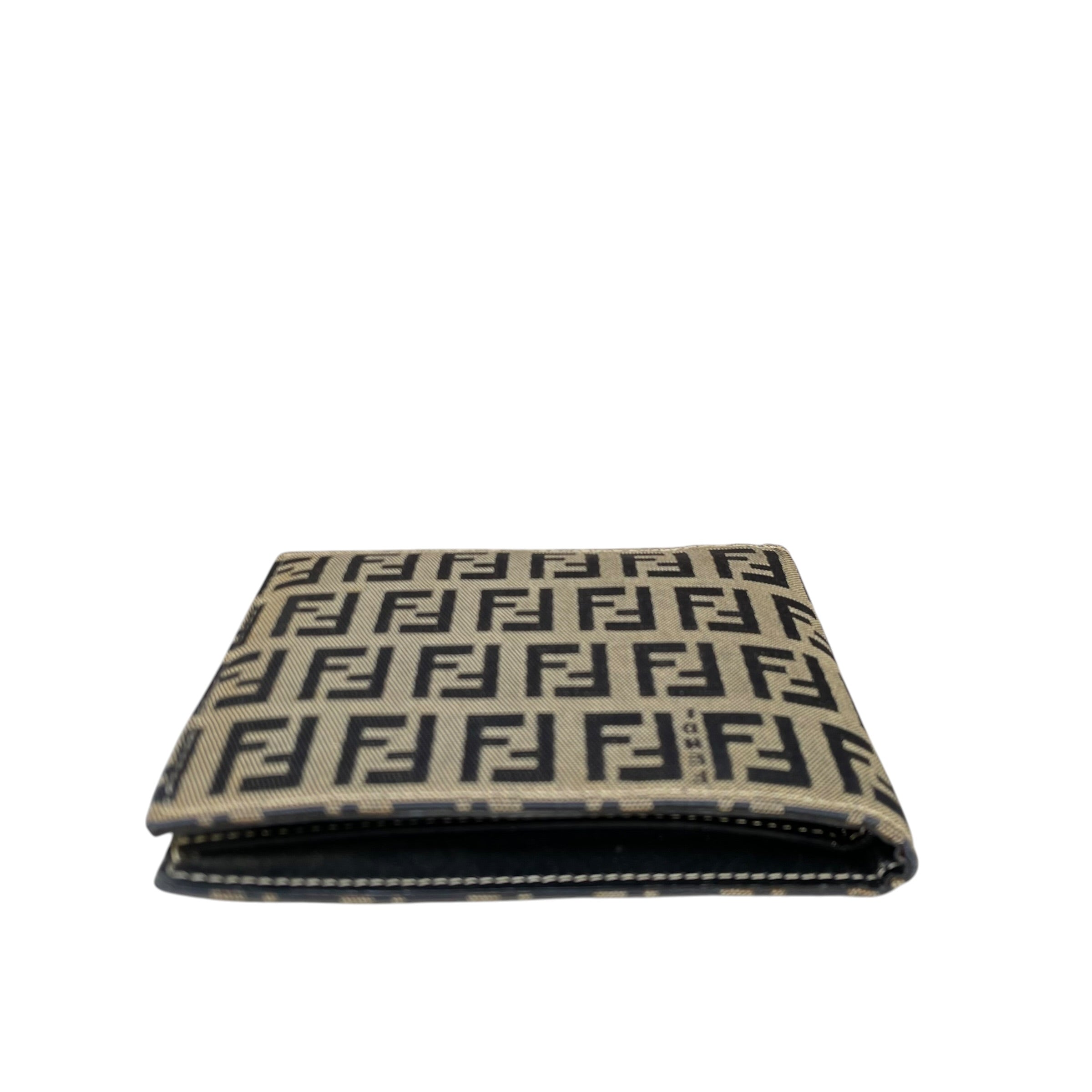 Fendi Zucchino Mens Bi-Fold Wallet – Navy Blue Monogram Canvas